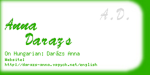 anna darazs business card